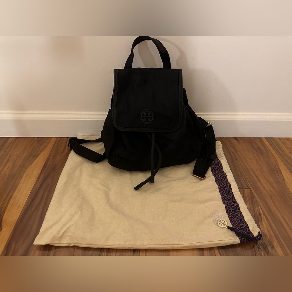 Tory Burch Small Drawstring Nylon Backpack